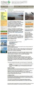 News story clipping about Mobile Bay coastal restoration project