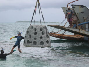 Barge Deployment Reef Ball Image Gallery