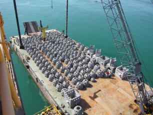 Loaded Barge Reef Ball Image Gallery