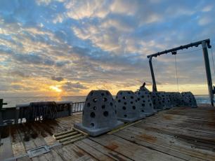 Deployment for 32 acre underwater park off Delray Beach, Florida.